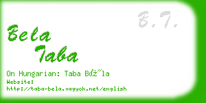 bela taba business card